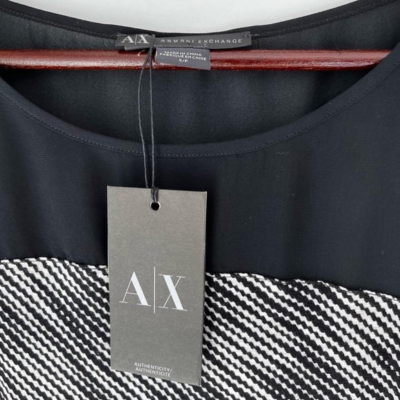 NEW WITH TAG Armani Exchange Crepe Yoke Blouse - Picture 4 of 8